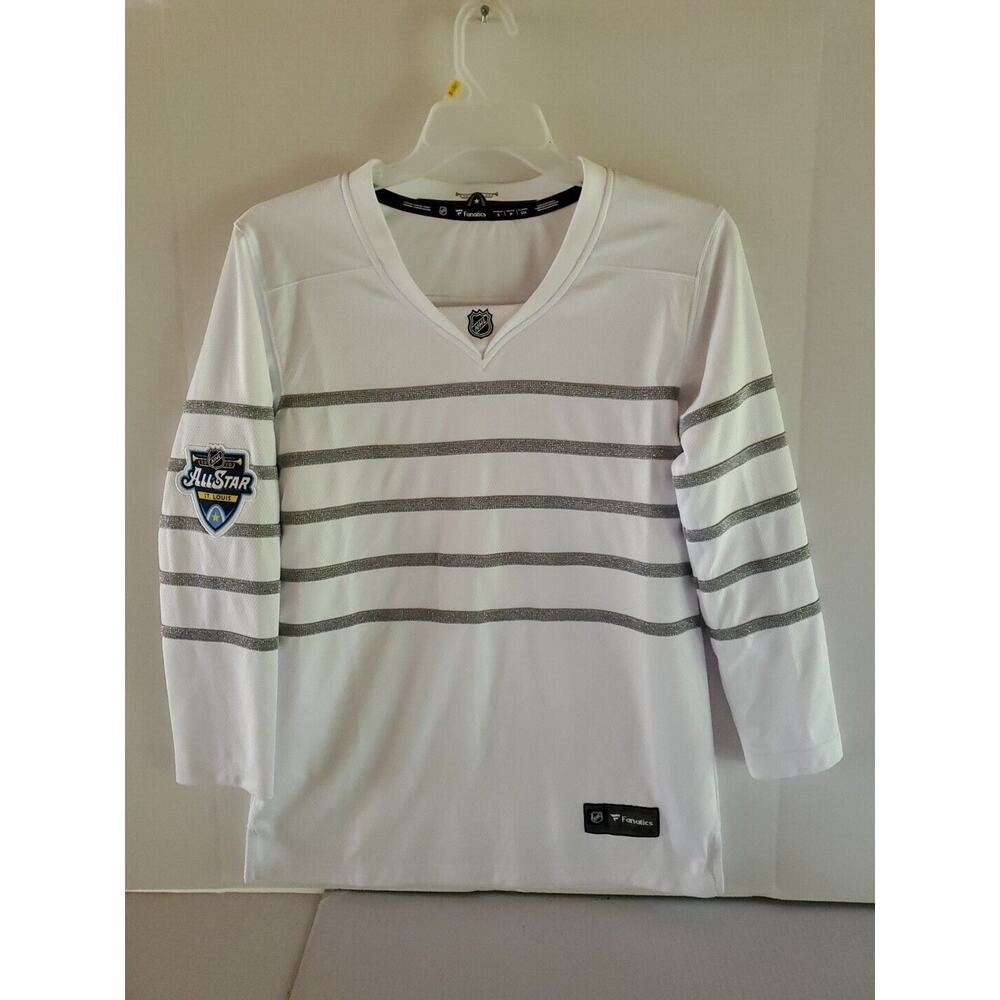 Fanatics NHL Women's 2020 AllStar St.LouisWhite w/Silver Stripes Size Small NWOT